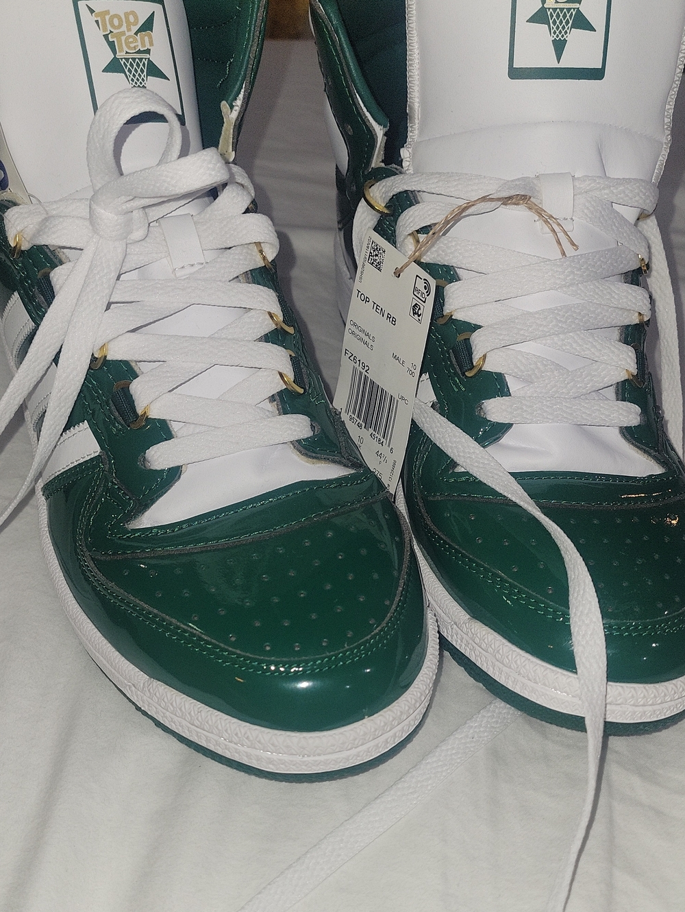 adidas Men’s Green and White Sneakers